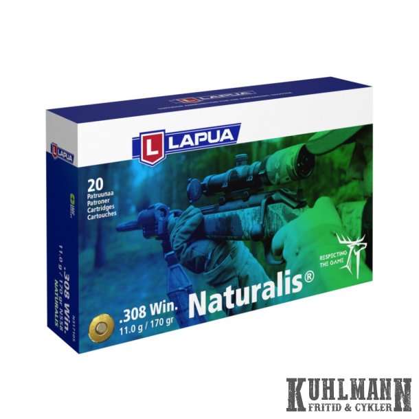 Lapua Naturalis *Blyfri* 308 Win. - 11,0 g / 170 gr - ske  20 stk