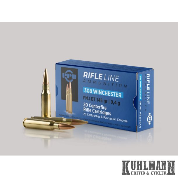 Partizan 308 Win 9,4g/145gr FMJ (20 stk. ske)