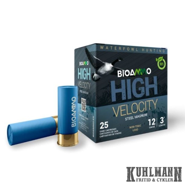 BioAmmo High Velocity Steel 32gr., 12/76 (bionedbrydelig) 469 m/s